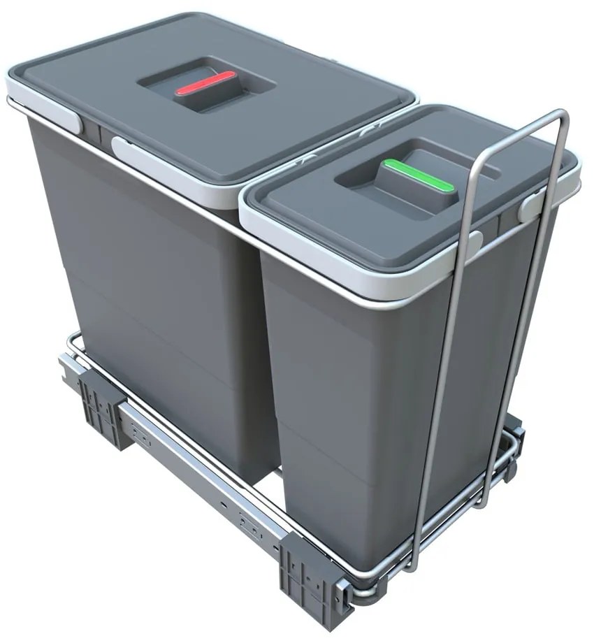 Coș de gunoi din plastic pentru deșeuri sortate/încorporat 18 + 8 l Ecofil - Elletipi