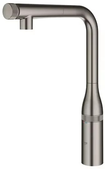 Baterie bucatarie cu dus extractibil Grohe Essence SmartControl antracit periat Hard Graphite