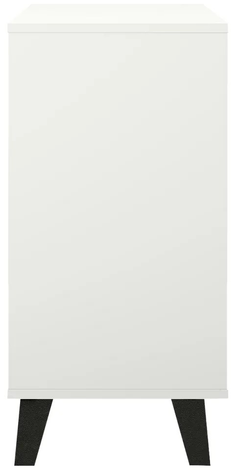 Comoda 4 sertare , 70 cm lungime x38,8 cm adancime x 99,4 cm, pal alb picioare negre ,canturi abs, fara manere alb, 70 cm, 100 cm, 39 cm