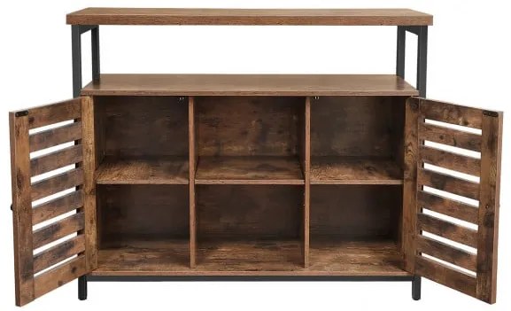 Dulapior Vintage Cu 2 Usi Si 1 Polita, Maro Rustic, 100 Cm