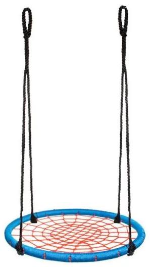Leagan suspendat, cuib de barza, albastru/rosu, tip panza paianjen, max 150 kg, 120 cm
