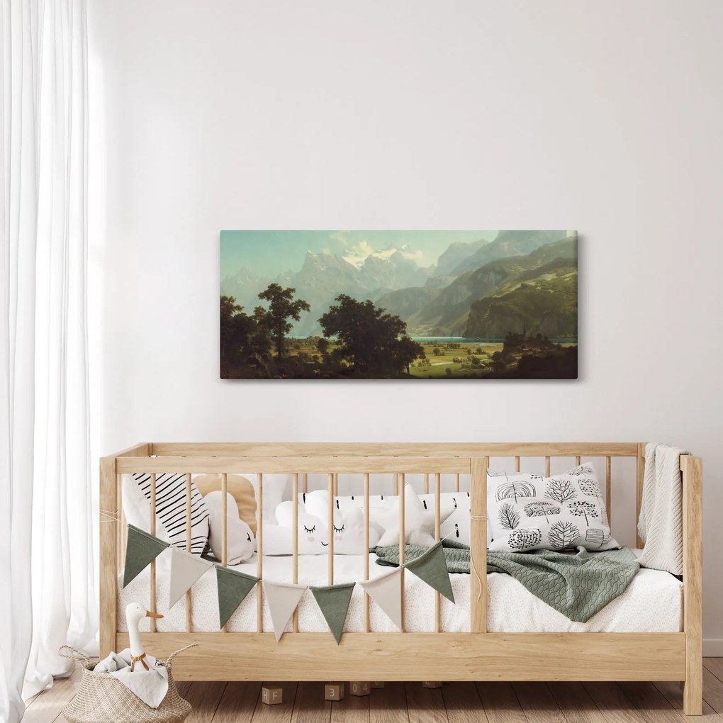 Tablou - Albert Bierstadt, Lake Lucerne, reproducere (120x50 cm)