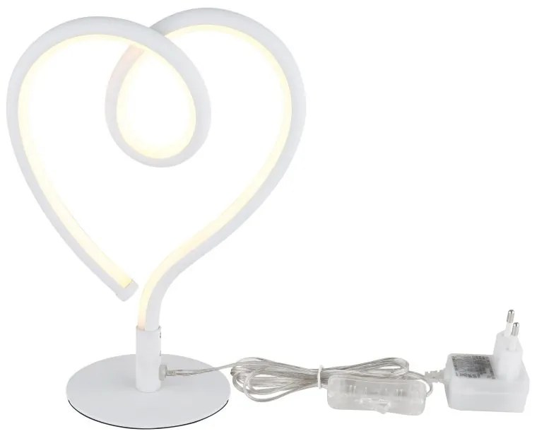 Veioza LED Lampa camera copii metal alb AMORE