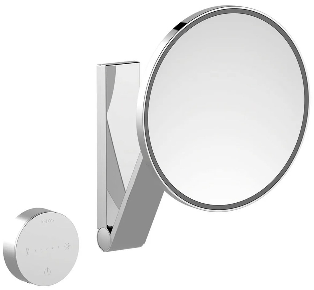 Keuco iLook Move oglindă cosmetică 21.2x21.2 cm rotund cu iluminare 17612019002