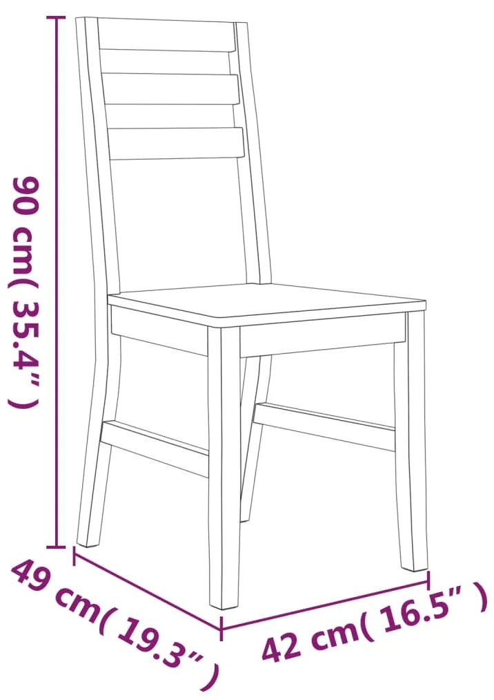 Set mobilier de bucatarie, 7 piese, lemn masiv de acacia 7