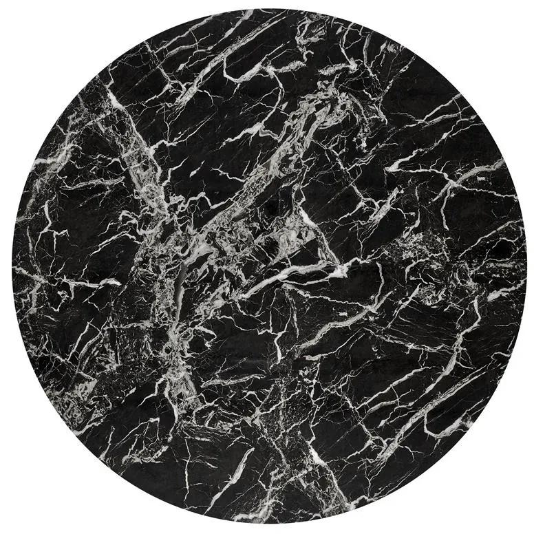 Masa rotunda Raymond 2 marmura neagra - d100 x h73 cm