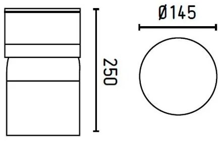 Stalp exterior IP54, LED H-25cm Sete 75521