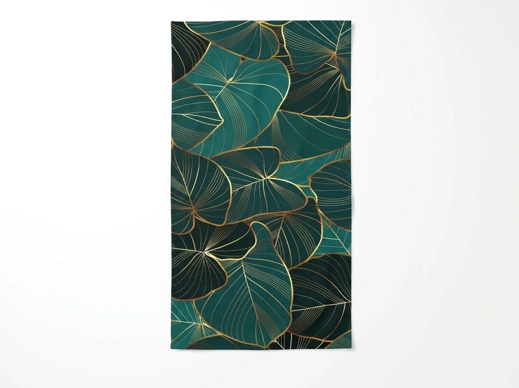 Prosop de plaja XXL cu uscare rapida VERDARA verde 150 x 210 cm, 100% microfibra