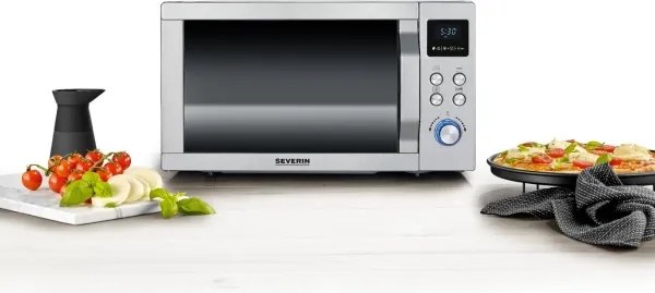 Severin MW 7774 - Cuptor cu microunde 3 în 1, 1950 W/230 V, 25 l, inox