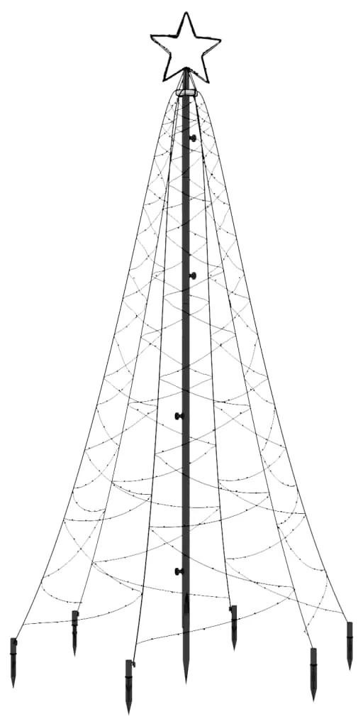 Brad de Craciun, 200 LED-uri alb calde, cu tarus, 180 cm 1, Alb cald, 180 x 70 cm, Becuri LED in forma zigzag