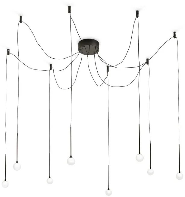 Lustra LED design minimalist Lucciola sp8 negru