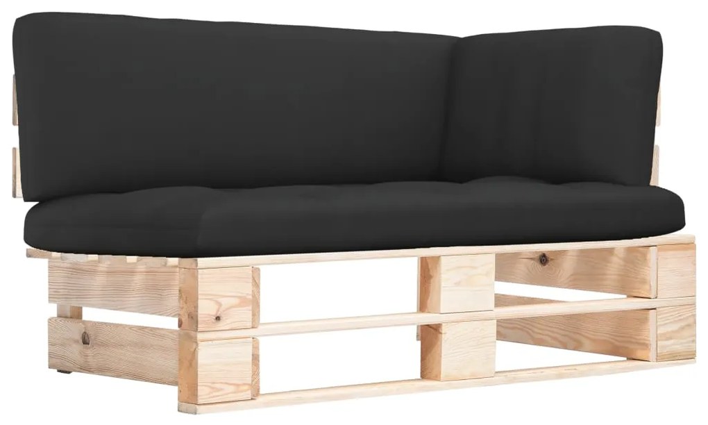 vidaXL Canapea de grădină din paleți, colțar, lemn de pin tratat