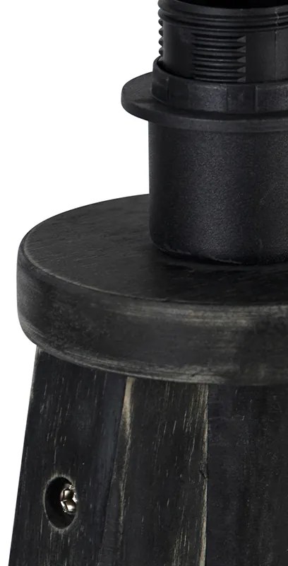 Lampă de podea rustică cu trepied negru - Tripod Classic