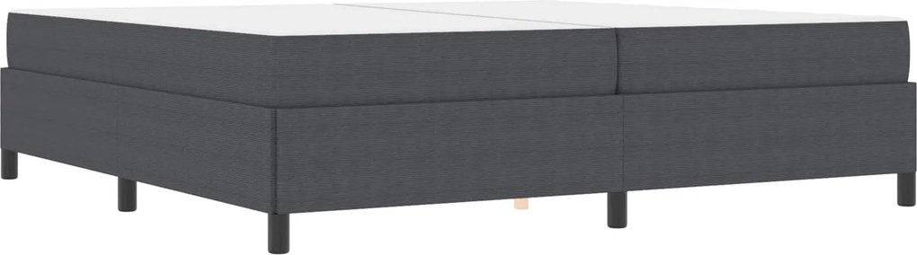 vidaXL Cadru de pat cu saltea Gri închis 200 x 200 cm țesătură