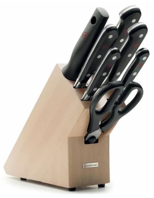 Set de cuțite de bucătărie cu suport CLASSIC 8 buc. bej Wüsthof