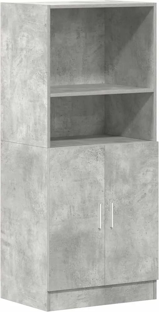 vidaXL Dulap de bucătărie, gri beton 57x41,5x131,5 cm lemn prelucrat