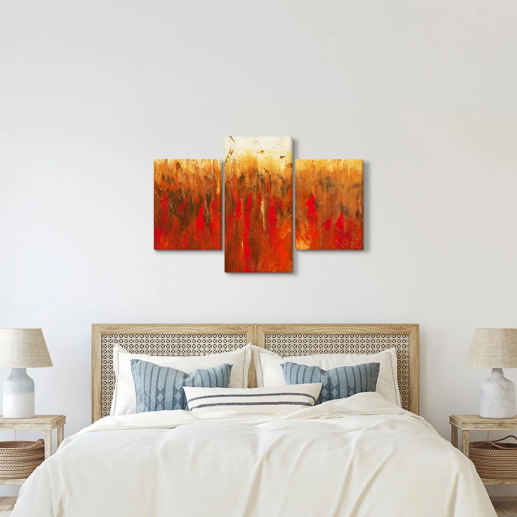 Tablou cu abstracție pictată (90x60 cm)