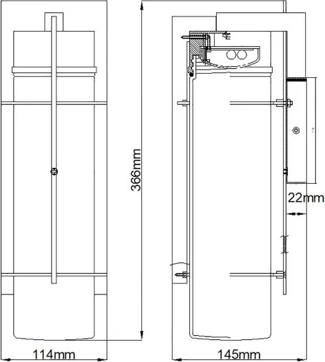Quintiesse QN-EAMES-LED-M-EK-LED Aplica de exterior EAMES M LED/10W/230V IP44 negru