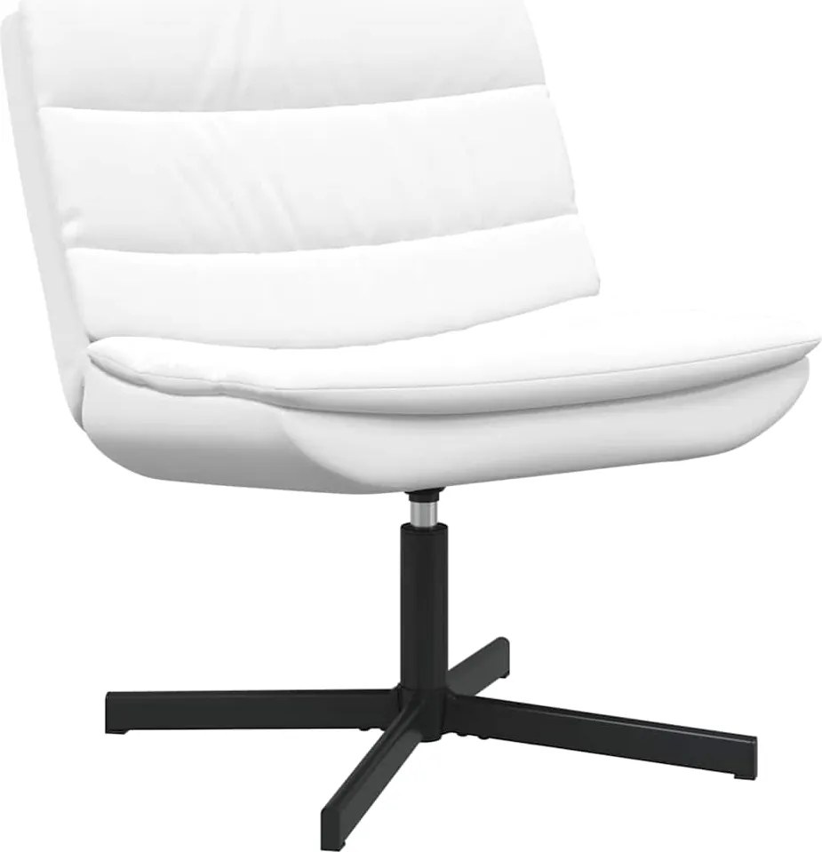 vidaXL Scaun pivotant Alb 63 x 75 x 76 cm PU