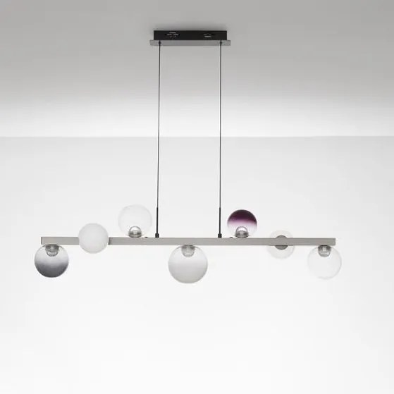 Lustra LED globuri sticla colorata SILENZIO