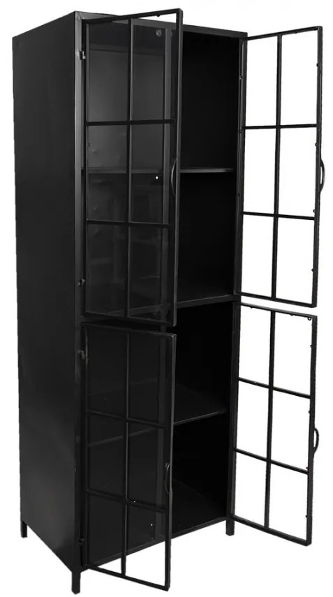 Vitrina neagra, din metal, Fenetre