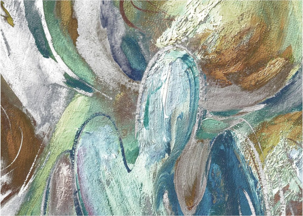 Tablou pe sticlă - Pictura figura abstractă (70x50 cm)