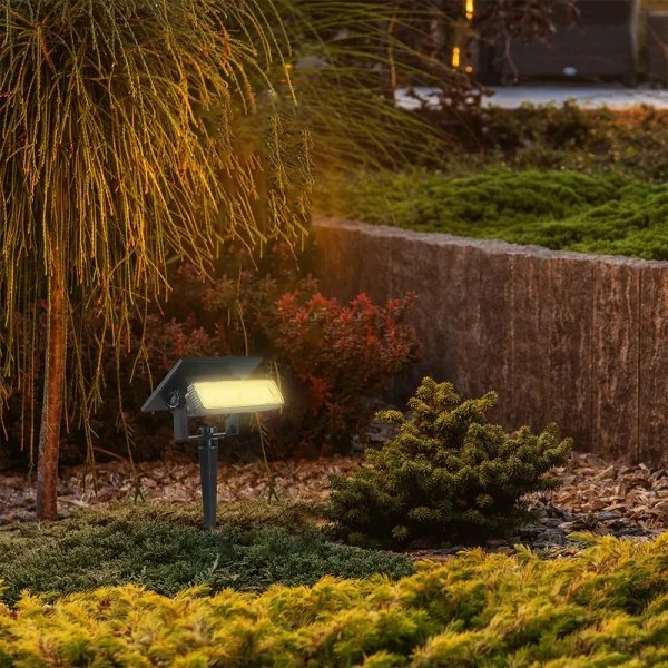 LED lampă solară 0,9W 3,7V 3000K IP65 1200mAh negru