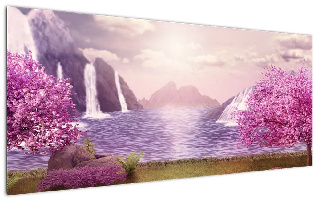 Tablou cu lac (120x50 cm)