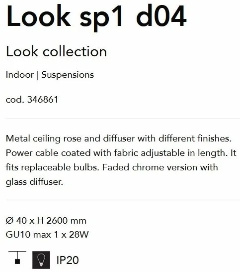 Pendul modern Look sp1 d04 crom