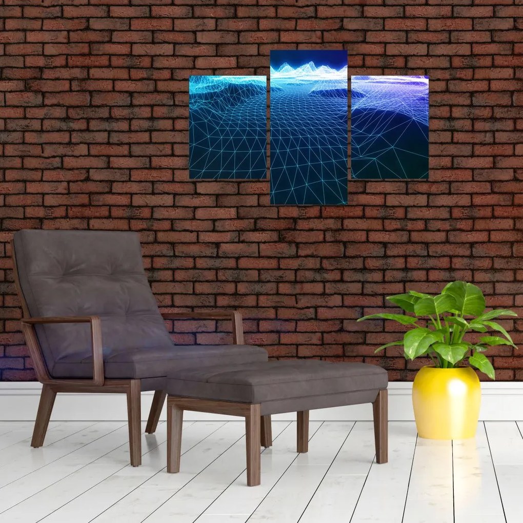 Tablou - Munți în model de calculator (90x60 cm)