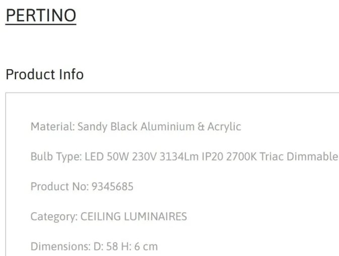 Plafoniera LED dimabila design circular PERTINO D-58cm