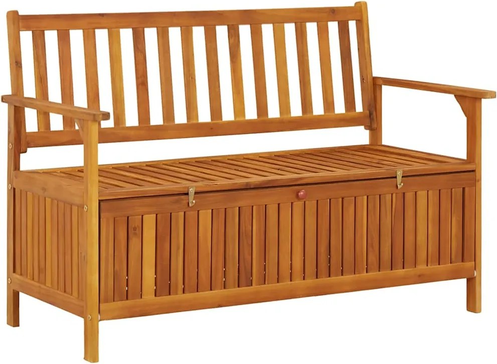 vidaXL Bancă de depozitare grădină, 120 cm, lemn masiv de acacia