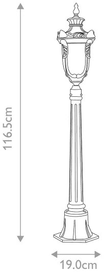 Lampă de exterior PHILADELPHIA 1xE27/100W/230V IP44 neagră Elstead