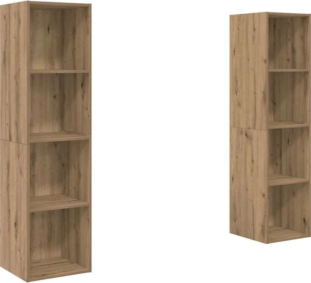 vidaXL Set comodă TV 2 pcs Maro 37 x 37 x 142,5 cm Lemn compozit