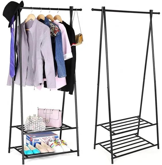 Cuier Haine Tube Black, 87.5 x 41 x 155 cm
