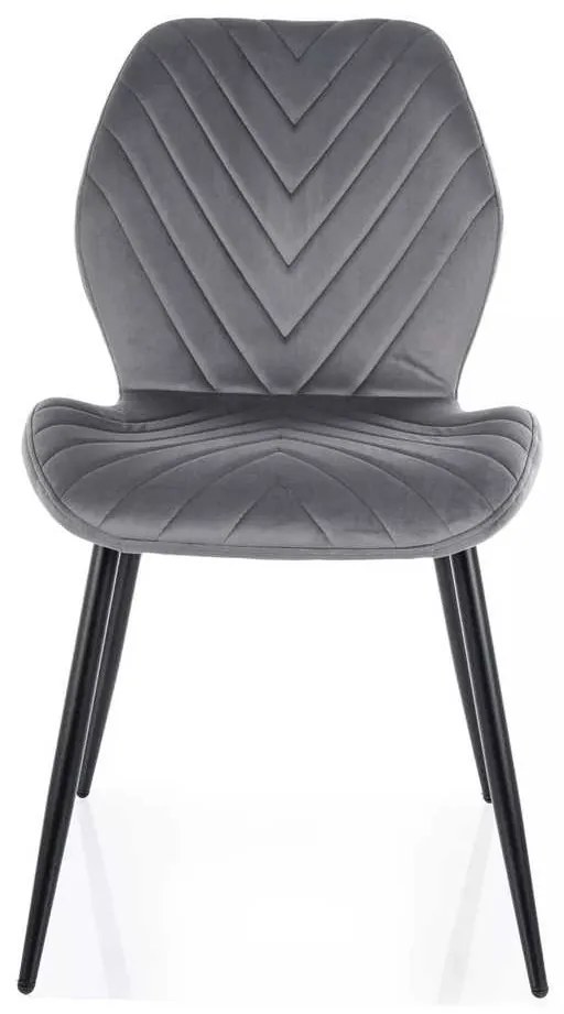 Scaun de bucătărie Broda Velvet, gri