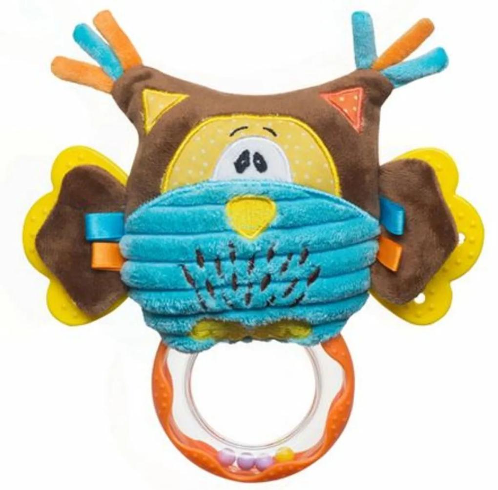 Jucărie educațională dentiție și zornăitoare BabyOno - Owl