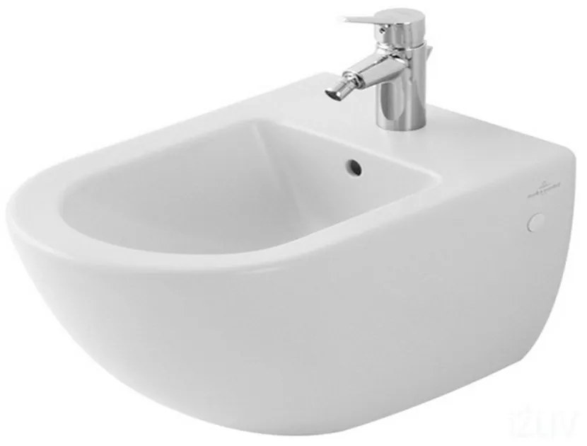 Bideu suspendat cu preaplin, 375x565 mm, alb alpin