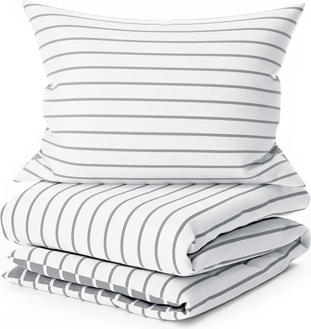 Povlečení z Renforcé bavlny CAPRIVI šedé knoflík Dimensiune lenjerie de pat: 70 x 90 cm | 140 x 200 cm