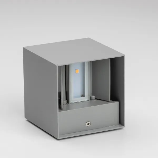 Aplică LED de exterior Brilagi CUBE LED/6W/230V gri IP54