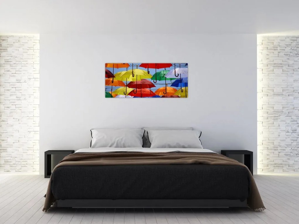Tablou - Umbrele colorate (120x50 cm)