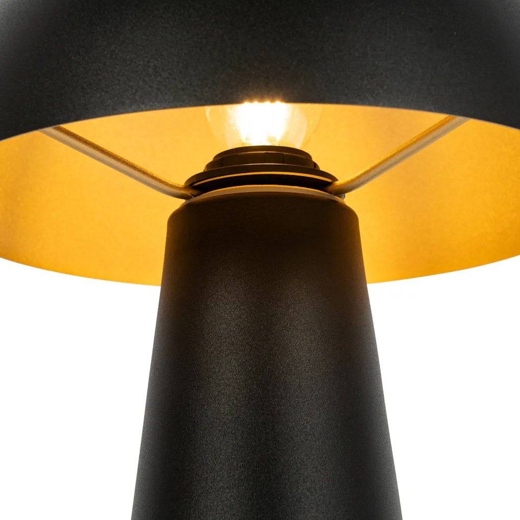 Lampa de exterior neagra 50 cm - Ciuperca