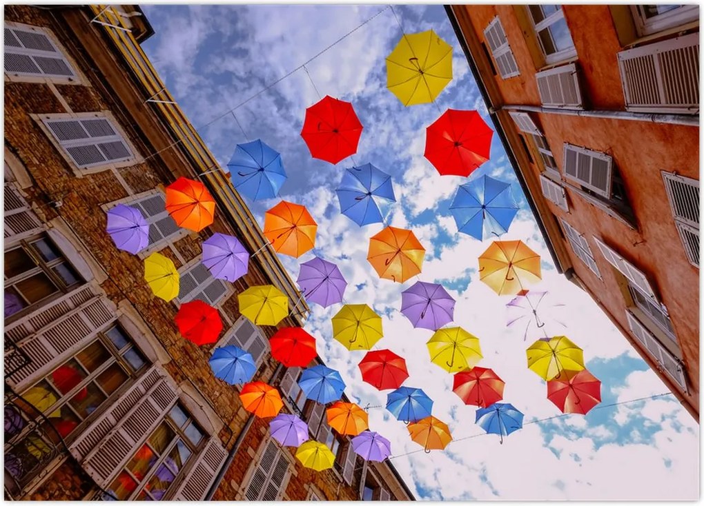 Tablou - Umbrele colorate (70x50 cm)