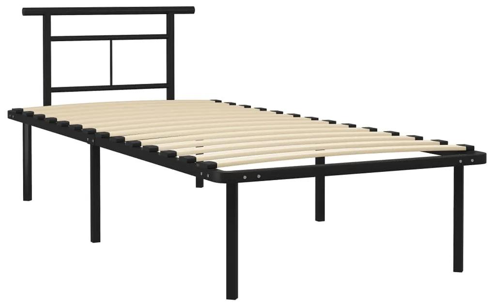324820 vidaXL Cadru de pat, negru, 90 x 200 cm, metal