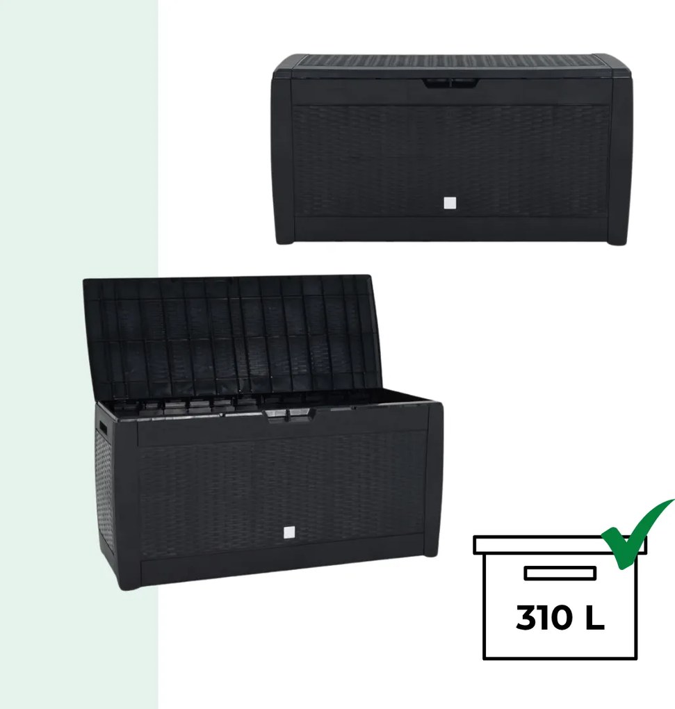 Prosperplast Cufăr depozitare RATO, 310L, 119x48x60 cm, antracit