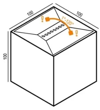 Aplică LED de exterior RIKO 2xLED/4W/230V neagră IP44