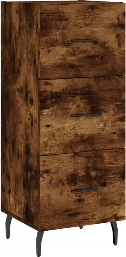 vidaXL Servantă, stejar fumuriu, 34,5x34x90 cm, lemn compozit