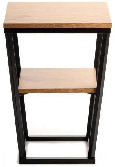 Măsuță laterală EXPAND 57x40 cm neagră/maro