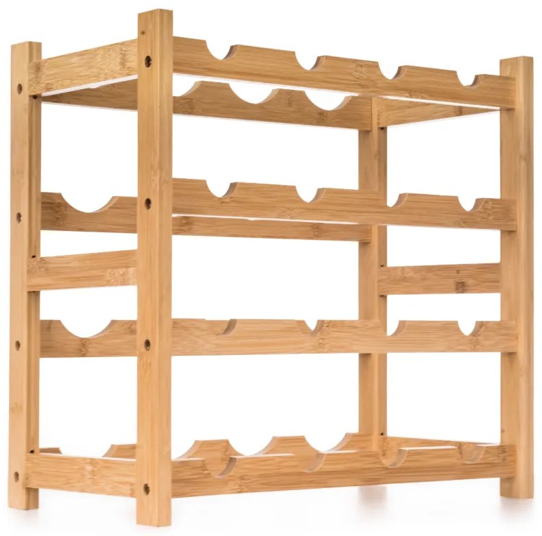 Raft pentru vin G21 din bambus, 16 sticle, M