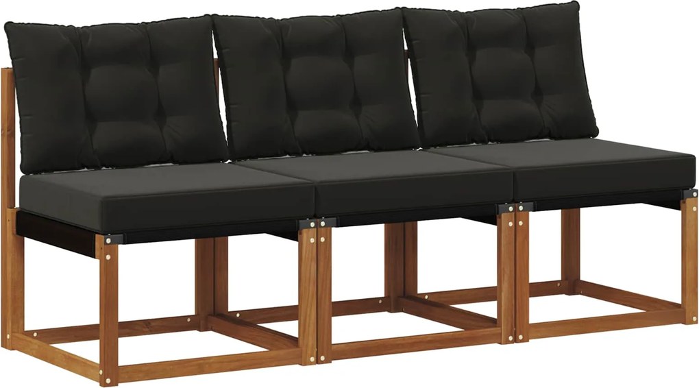 vidaXL 3 Bucată Canapea centrală pentru exterior